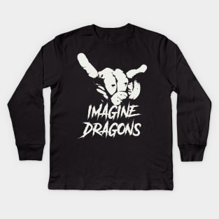 imagine dragon ll horn sign Kids Long Sleeve T-Shirt